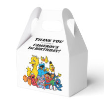 Simple Sesame Street Pals 1st Birthday Favor Boxes