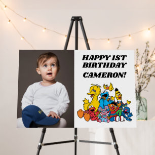 Simple Sesame Street Pals 1st Birthday Foam Board