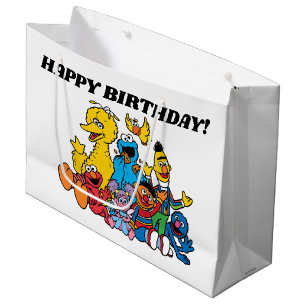Simple Sesame Street Pals 1st Birthday Large Gift Bag