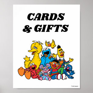 Simple Sesame Street Pals 1st Birthday Poster