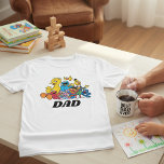 Simple Sesame Street Pals 1st Birthday T-Shirt<br><div class="desc">Celebrate your little one’s milestone with this vibrant t-shirt for proud dads, featuring Elmo, Big Bird, and Cookie Monster from Sesame Street. Surrounded by colorful balloons and playful accents, the design includes the phrase "1st Birthday Dad, " making it the perfect outfit for a Sesame Street-themed birthday celebration. This cheerful...</div>