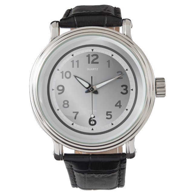 Simple Shaded Face Standard Number Watch (Front)
