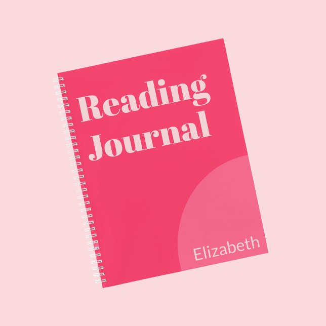 Simple Shades of Pink Name on Reading Journal (Creator Uploaded)