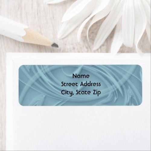 Simple Shadow Curls Over Blue Template Label