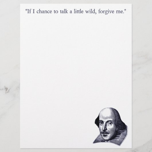 Simple Shakespeare Letterhead (Front)