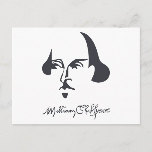 Simple Shakespeare with Signature Postcard