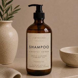 Simple Shampoo Business Branding Label