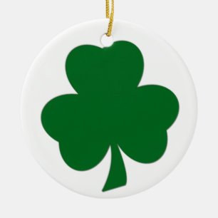 Simple Shamrock Ceramic Ornament
