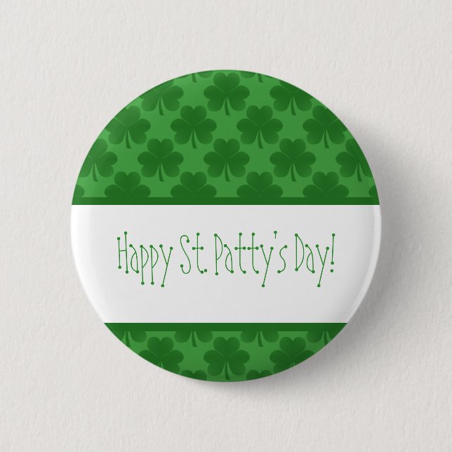 Simple Shamrocks Button (Front)