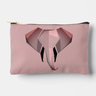 Simple Shapes Geometrics Elephant Head  Accessory Pouch