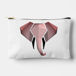 Simple Shapes Geometrics Elephant Head  Accessory Pouch
