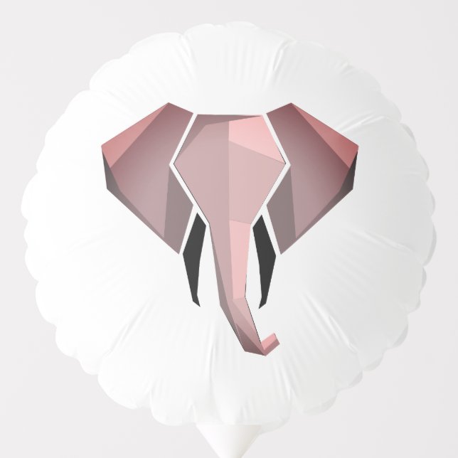Simple Shapes Geometrics Elephant Head  Balloon (Front)