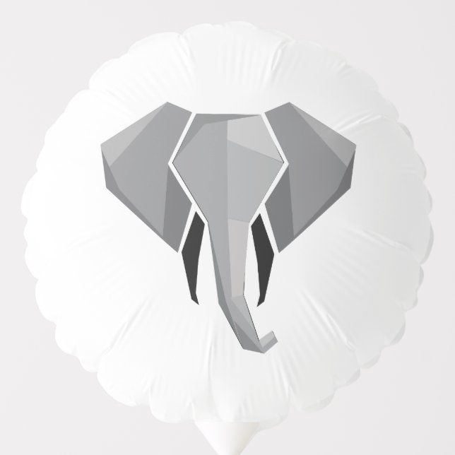 Simple Shapes Geometrics Elephant Head  Balloon (Front)