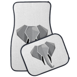 Simple Shapes Geometrics Elephant Head Car Floor Mat