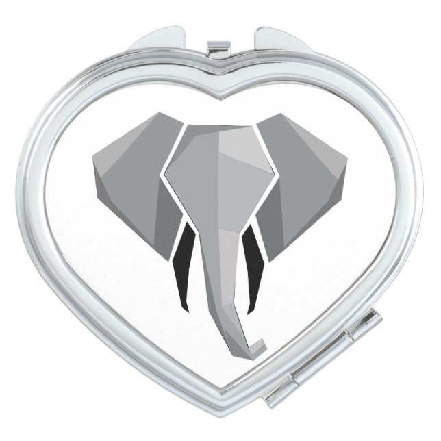 Simple Shapes Geometrics Elephant Head  Compact Mirror (Front)