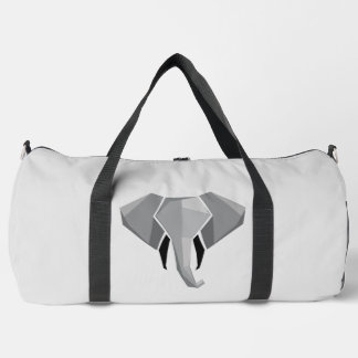 Simple Shapes Geometrics Elephant Head  Duffle Bag