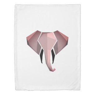 Simple Shapes Geometrics Elephant Head  Duvet Cover