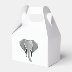 Simple Shapes Geometrics Elephant Head Favor Boxes