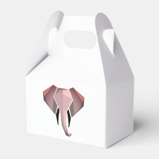 Simple Shapes Geometrics Elephant Head  Favor Boxes