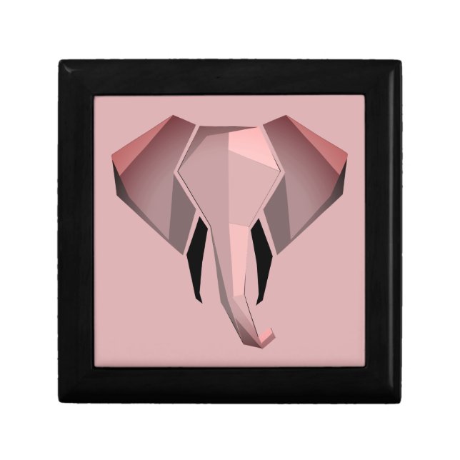 Simple Shapes Geometrics Elephant Head  Gift Box (Front)