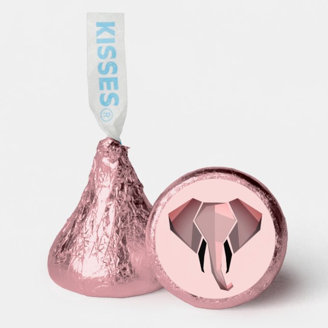 Simple Shapes Geometrics Elephant Head  Hershey®'s Kisses® (Front)