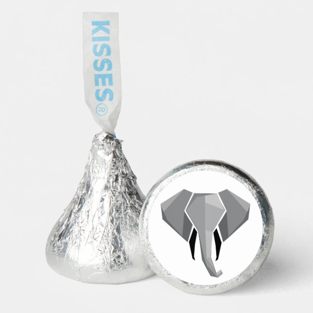Simple Shapes Geometrics Elephant Head  Hershey®'s Kisses® (Front)
