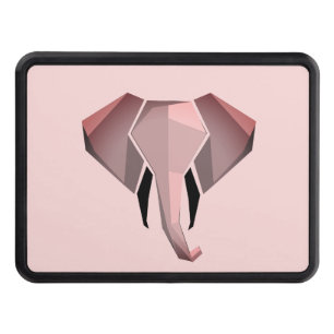 Simple Shapes Geometrics Elephant Head Hitch Cover