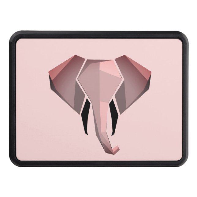 Simple Shapes Geometrics Elephant Head  Hitch Cover (Front)