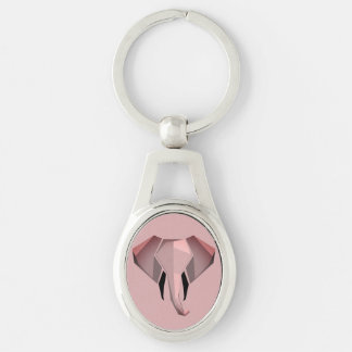 Simple Shapes Geometrics Elephant Head Keychain