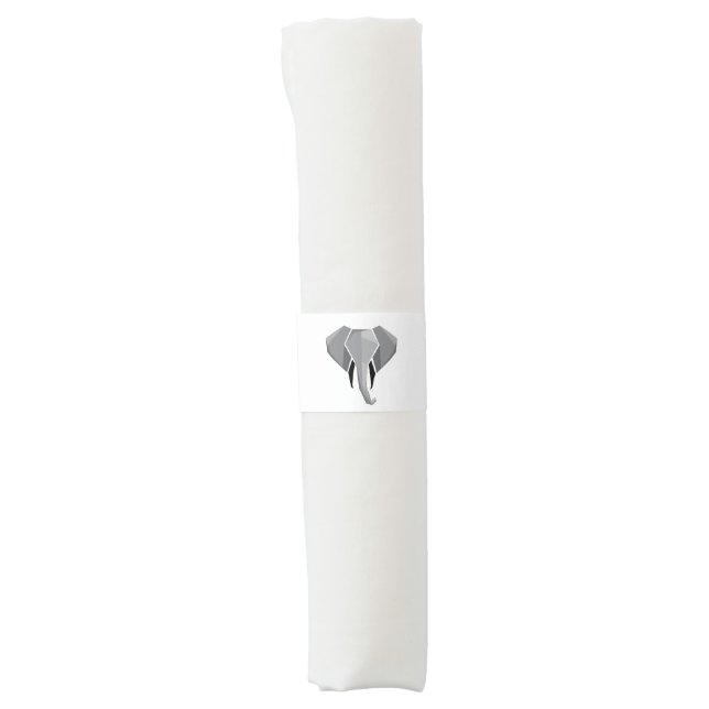 Simple Shapes Geometrics Elephant Head  Napkin Bands (Front)