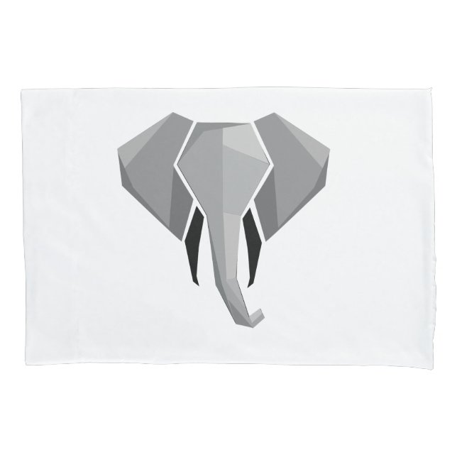 Simple Shapes Geometrics Elephant Head  Pillow Case (Front)