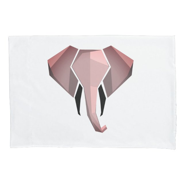 Simple Shapes Geometrics Elephant Head  Pillow Case (Front)