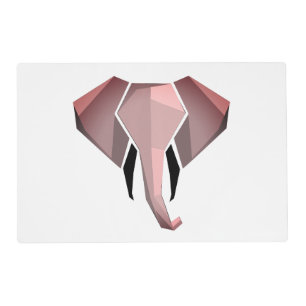 Simple Shapes Geometrics Elephant Head Placemat