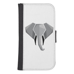 Simple Shapes Geometrics Elephant Head  Galaxy S4 Wallet Case