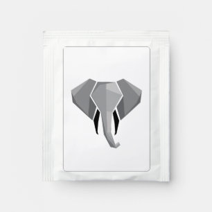 Simple Shapes Geometrics Elephant Head  Tea Bag Drink Mix