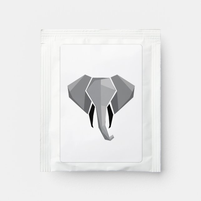 Simple Shapes Geometrics Elephant Head  Tea Bag Drink Mix (Front)