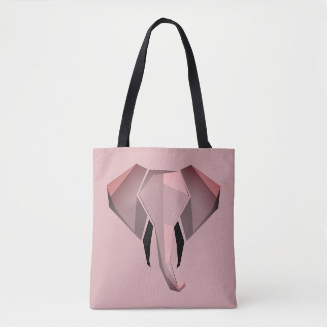 Simple Shapes Geometrics Elephant Head  Tote Bag (Front)