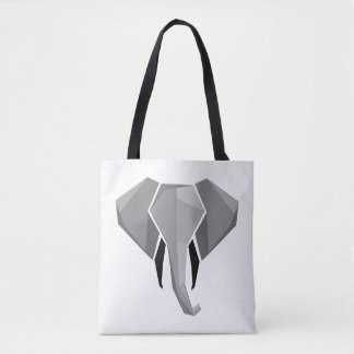 Simple Shapes Geometrics Elephant Head  Tote Bag