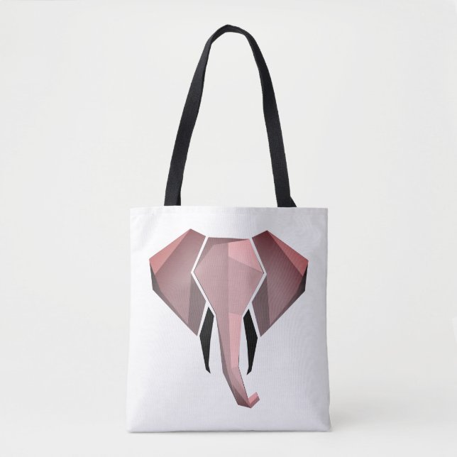Simple Shapes Geometrics Elephant Head  Tote Bag (Front)