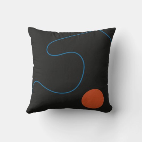 Simple Shapes Mid Century Art Throw Pillow