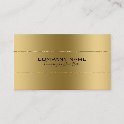 Simple Shiny Faux Metallic Gold Design Business Card