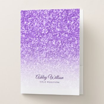 Simple Shiny Glitter Pocket Folder by gogaonzazzle at Zazzle
