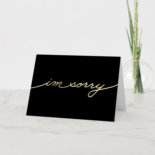 Simple Shiny I'm Sorry Foil Greeting Card (Front)