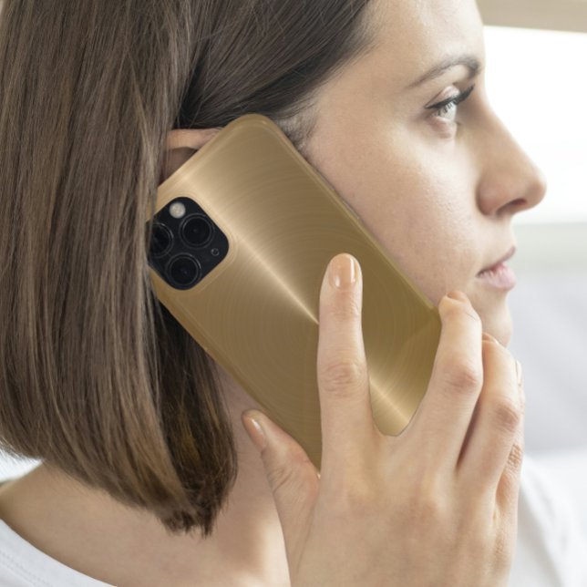 Simple Shiny Metallic Faux Gold Background Case-Mate iPhone Case (Creator Uploaded)