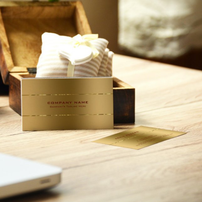 Simple Shiny Metallic Gold Texture Business Card (Creator Uploaded)