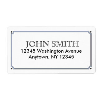 Simple Shipping Label with Blue Border