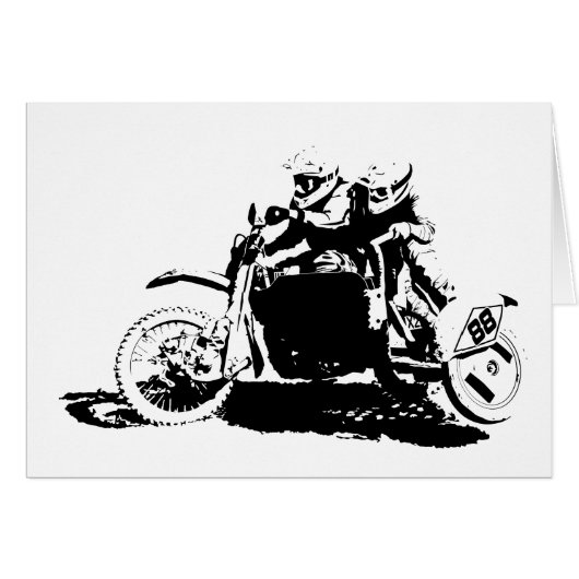 Simple Sidecarcross Design Cards (Front Horizontal)