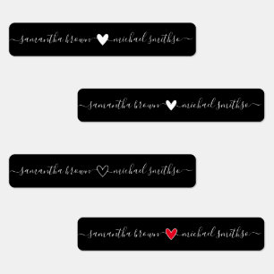 Simple Signature Name Elegant black Labels