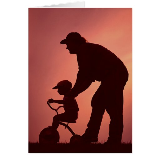 Simple SIlhouette Card for Father's Day | Zazzle