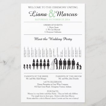 Simple Silhouettes Ceremony Program by goskell at Zazzle